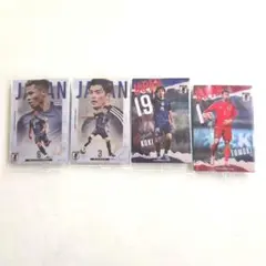 サッカー日本代表 トレーディングカード 4枚セットのサムネイル