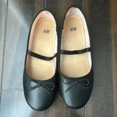 H&M ブラック バレエシューズ　21.5センチ