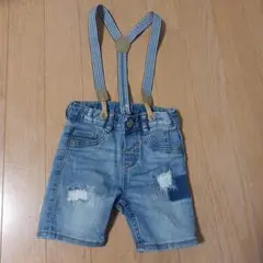 H&M サスペンダー付きデニムパンツ