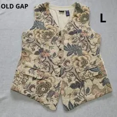 ​OLD GAP オールドギャップ ゴブラン織り ベスト L 花柄 ジレ 레트로