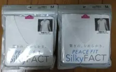 PEACE FIT SilkyFACT VネックTシャツ M ホワイト２枚