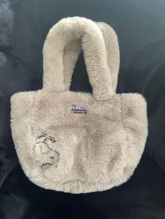 PEANUTS スヌーピー　ミニトートバッグ ファー　ほぼ未使用　しまむら