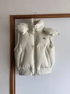 【新品】DIESEL ディーゼル オフ白フード付ダウンベスト