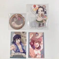 鬼滅の刃 嘴平伊之助 神崎アオイ アクスタ 缶バッジ カード