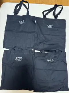 AZUL by moussy黒トートバッグ　布製ショッパー　4点