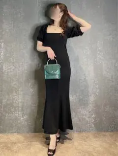 eimy istoire パフスリーブマーメイドワンピース