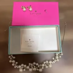 【新品未使用】Kate spade ケイトスペードパールネックレス　ピアスのサムネイル