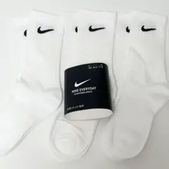 NIKE ナイキ エブリデイ クルーソックス 3足セット ホワイト フリーサイズ