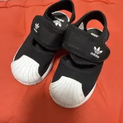adidas ブラック サンダル 14cm