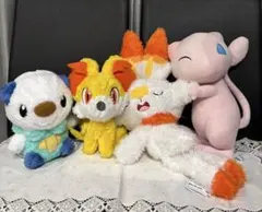 ポケットモンスター　もふぐっとぬいぐるみ　ミュウ　ヒバニー　フォッコ　ミジュマル