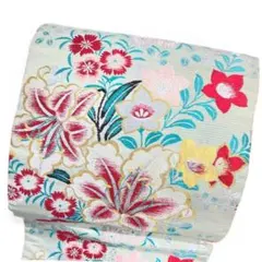 なでしこ】名古屋帯九寸 正絹 茶入れ柄 茶道具 長さ350 o1600 - メルカリ