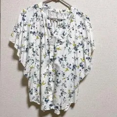 GLOBALWORK さらさらリラックスプリントブラウス　Sサイズ