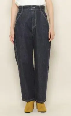 ページボーイ　ダークデニム ハイウエスト ワイドレッグパンツ