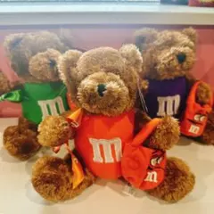 m&m's！エムアンドエムズのぬいぐるみ☆くまぬいぐるみ3点セット！のサムネイル