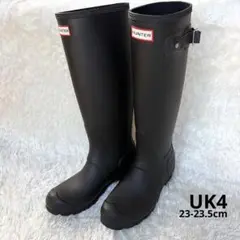 HUNTERハンター オリジナル トール レインブーツ ロング ブラック UK4