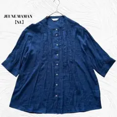 美品✨ JEUNE MAMAN ジュネママン 【XL】 ブルー シャツ　ブラウス