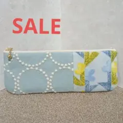 ハンドメイドポーチ　ミナペルホネン　ツインフラワーとタンバリン