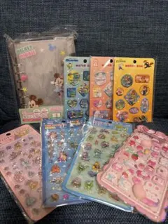 ぷくぷくしーる、ウォーターシール、シール手帳ディズニー