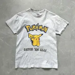 希少 90s USA製 ポケモン tシャツ ピカチュウ アニメ 古着 短丈 S
