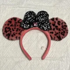 廃盤 レア y2k Disney ディズニー カチューシャ ヒョウ柄 ミニー