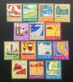 中国切手 T19 発展する石油工業 6種完 フルセット 1977年 1978年