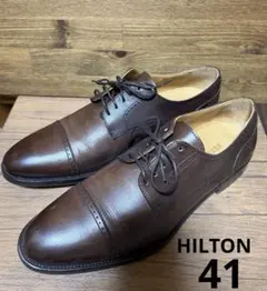 HILTON ヒルトン41 ダークブラウン ドレスシューズ ストレートチップのサムネイル