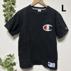 チャンピオン Tシャツ ビッグロゴ 黒 Lサイズ