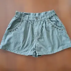 レディース　スタッズ付き カーキ ショートパンツ　Sのサムネイル