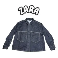 美品 ZARA Gジャン オーバーサイズ デニムジャケット 濃紺