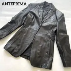 ANTEPRIMA レザージャケット ラムレザー 黒 42 本革