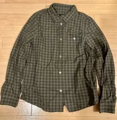 【A.P.C.】アーペーセーチェックシャツ　チェック柄　XSグリーン
