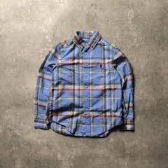 RalphLaurenラルフローレンボタンダウンシャツチェックキッズ子供用水色