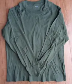 UNIQLO ソフトタッチクルーネックTシャツ オリーブ XLサイズのサムネイル