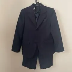 フォーマルスーツ130cm ネイビーと水色シャツ　４点セット