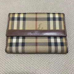 バーバリーズ 二つ折り財布 がま口 ノバチェック ヴィンテージ