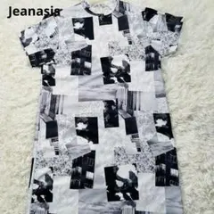 JEANASIS 総柄 ロングスクエアワンピース aライン 春 夏