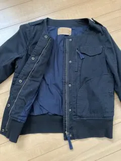 ナノユニバース ノーカラー ミリタリー ブルゾン サイズ38