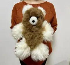 アルパカ ぬいぐるみ テディベア風 ふわふわベージュ ベビーアルパカ