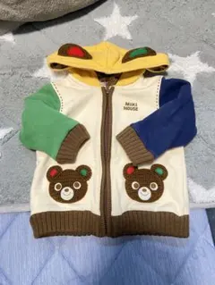 美品　MIKI HOUSE クマのフード付きトレーナー