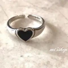 silver925 ブラックハートリング/シルバー925 リング　ring