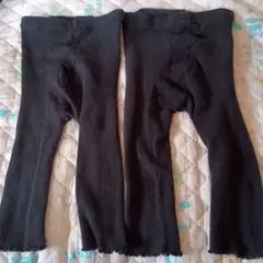 UNIQLO ユニクロ リブ編みレギンス 80 2枚組