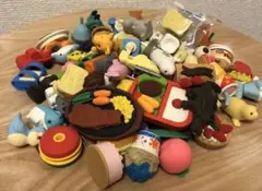 食品・動物形状消しゴムセット おもしろ消しゴム　88個まとめ売り