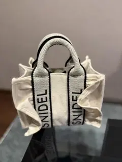 SNIDEL フリルロゴミニバッグ