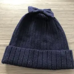 お値下げ46〜48cmリボン付きニット帽