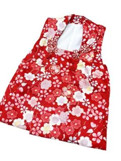 3歳用被布コート　七五三　女の子　赤系