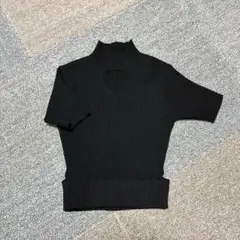 ANAPアナップ半袖ニット　トップス黒フリーサイズ