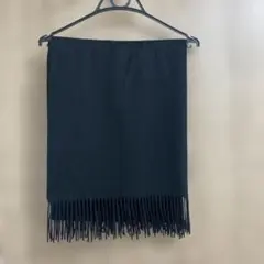 SPICK AND SPAN カシミヤストール ブラック フリンジ付き