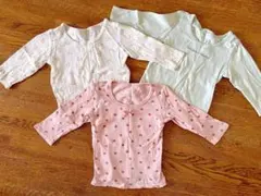 長袖丸首シャツ 3枚組 肌着 下着 インナー サイズ90