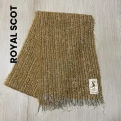 【80s英国製】Royal Scot モヘアマフラー イエロー&ブラウン系