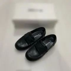 コムサイズム　ブラックレザー ローファー 18.0